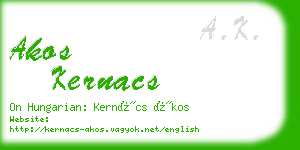 akos kernacs business card